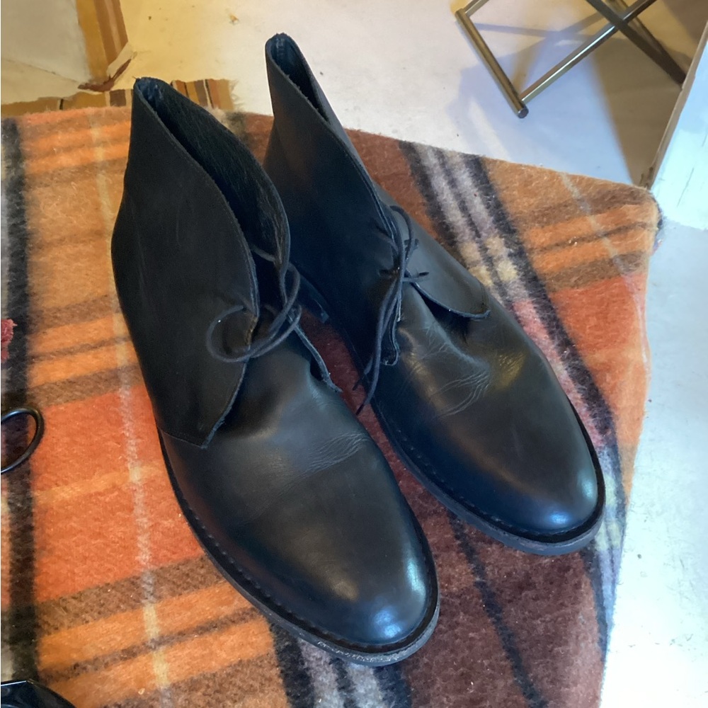 Thursday Boot Co Mens Scout Everyday Chukka Boots Blk Leather Lace Ups Size 13